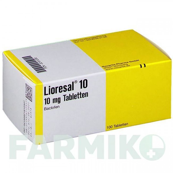 ЛИОРЕЗАЛ (LIORESAL) 10 таблетки 100 шт - Баклофен NOVARTIS
