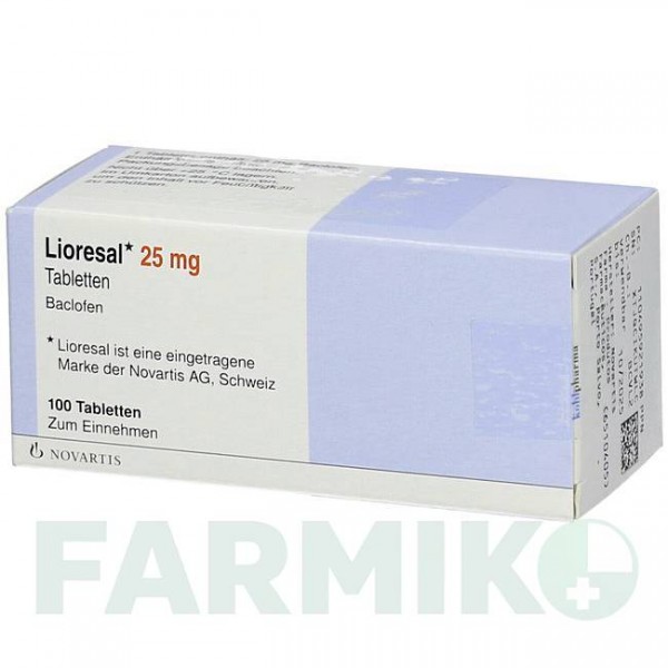 ЛИОРЕЗАЛ (LIORESAL) 25 мг таблетки 100 шт - Баклофен KOHLPHARMA