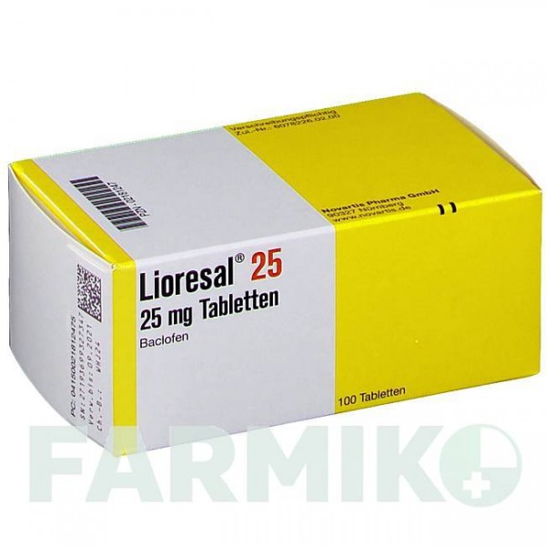 ЛИОРЕЗАЛ (LIORESAL) 25 таблетки 20 шт - Баклофен NOVARTIS