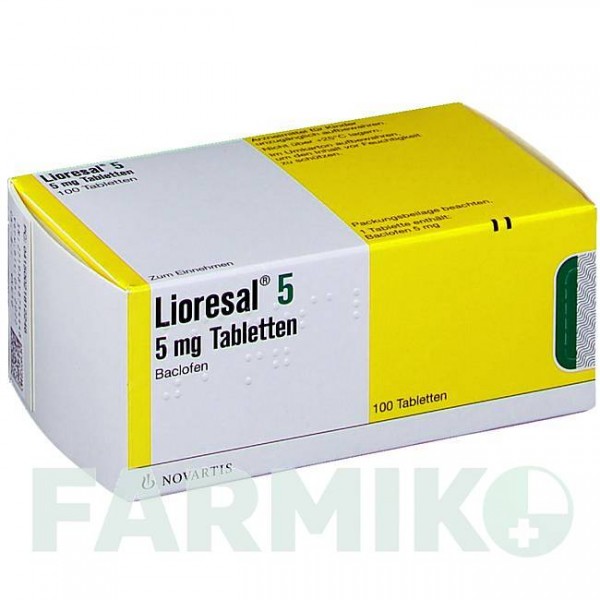 ЛИОРЕЗАЛ (LIORESAL) 5 таблетки 100 шт - Баклофен NOVARTIS