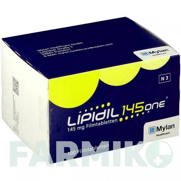 ЛІПІДИЛ (LIPIDIL) 145 мг таблетки 100 шт - Фенофібрат VIATRIS