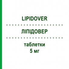 ЛІПІДОВЕР (LIPIDOVER) 5 мг таблетки 28 шт - Розувастатин LAB CT