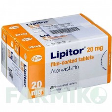 ЛИПИТОР (LIPITOR) 20 мг таблетки 100 шт - Аторвастатин DOCPHARM