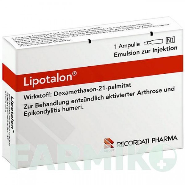 ЛИПОТАЛОН (LIPOTALON) 4 мг ампулы 1x1 мл - Дексаметазон RECORDATI