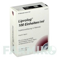 ЛИПРОЛОГ (LIPROLOG) 100 ЕД/мл раствор 10x3 мл - Инсулин лизпро BERLIN-CHEMIE