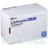 ЛИПТРУЗЕТ (LIPTRUZET) 10 мг/40 мг таблетки 100 шт - Аторвастатин, Эзетимиб EMRA-MED