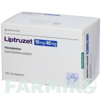 ЛІПТРУЗЕТ (LIPTRUZET) 10 мг/40 мг таблетки 100 шт - Аторвастатин, Езетиміб EURIMPHARM