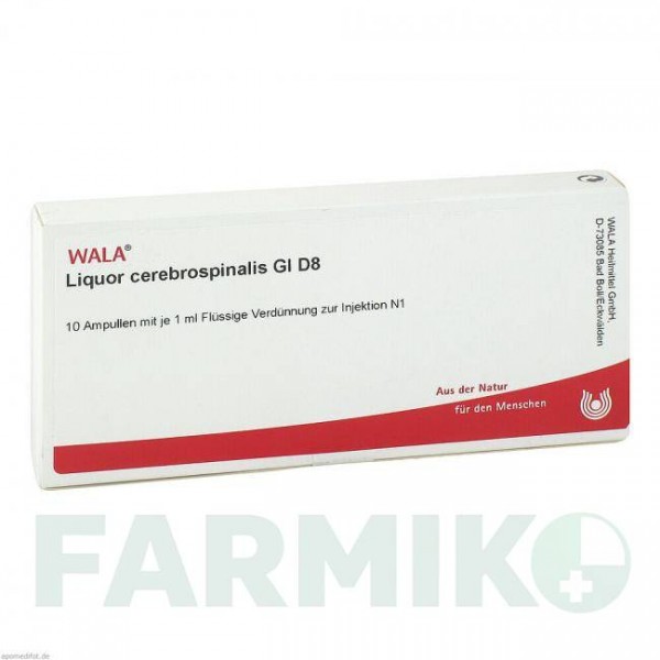 ЛИКВОР ЦЕРЕБРОСПИНАЛИС (LIQUOR CEREBROSPINALIS) D 8 ампулы 10x1 мл - Гомеопатия WALA HEILMITTEL