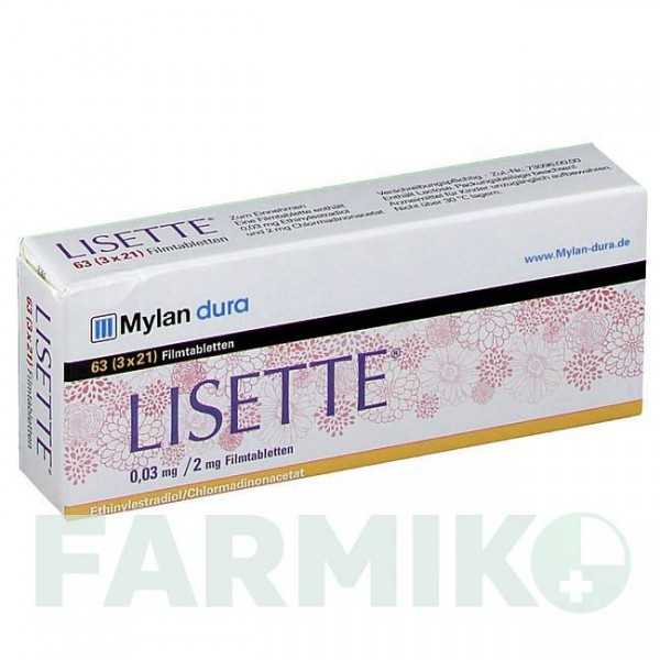 ЛИЗЕТТ (LISETTE) 0,03 мг/2 мг таблетки 63 шт - Хлормадинон, Этинилэстрадиол VIATRIS