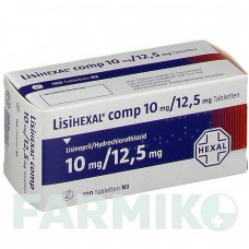 ЛИЗИГЕКСАЛ (LISIHEXAL) 10 мг/12,5 мг таблетки 100 шт - Лизиноприл, Гидрохлоротиазид HEXAL