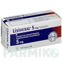 ЛІЗИГЕКСАЛ (LISIHEXAL) 5 мг таблетки 100 шт - Лізиноприл HEXAL