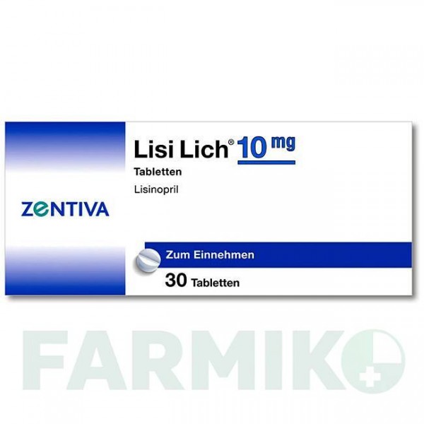ЛІЗИЛІХ (LISILICH) 10 мг таблетки 30 шт - Лізиноприл ZENTIVA