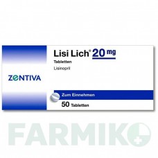 ЛИЗИЛИХ (LISILICH) 20 мг таблетки 50 шт - Лизиноприл ZENTIVA