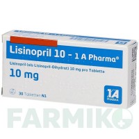 ЛИЗИНОПРИЛ (LISINOPRIL) 10 таблетки 30 шт - Лизиноприл 1 A PHARMA