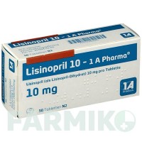 ЛІЗИНОПРИЛ (LISINOPRIL) 10 таблетки 50 шт - Лізиноприл 1 A PHARMA