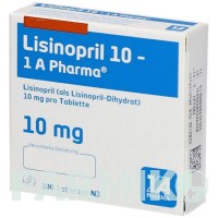 ЛІЗИНОПРИЛ (LISINOPRIL) 10 таблетки 100 шт - Лізиноприл 1 A PHARMA