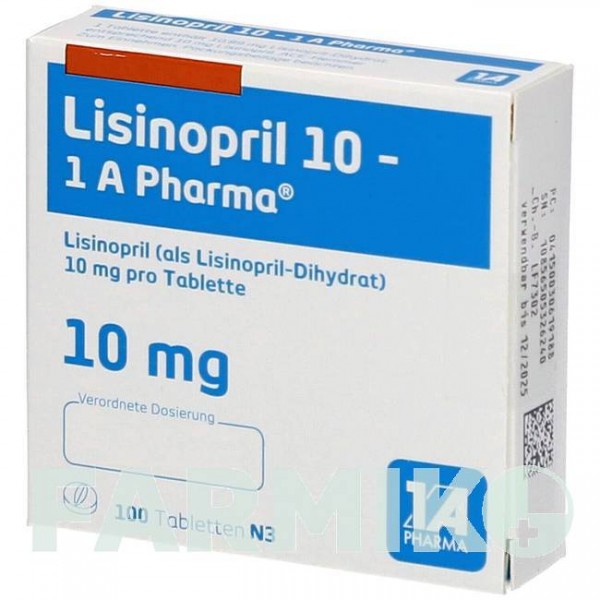 ЛІЗИНОПРИЛ (LISINOPRIL) 10 таблетки 100 шт - Лізиноприл 1 A PHARMA