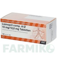ЛІЗИНОПРИЛ (LISINOPRIL) 10/12,5 мг таблетки 100 шт - Лізиноприл, Гідрохлоротіазид ABZ PHARMA
