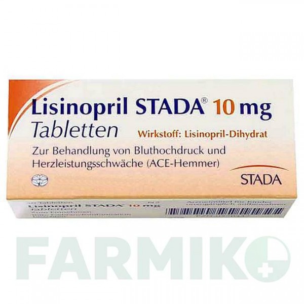 ЛІЗИНОПРИЛ (LISINOPRIL) 10 мг таблетки 30 шт - Лізиноприл STADAPHARM