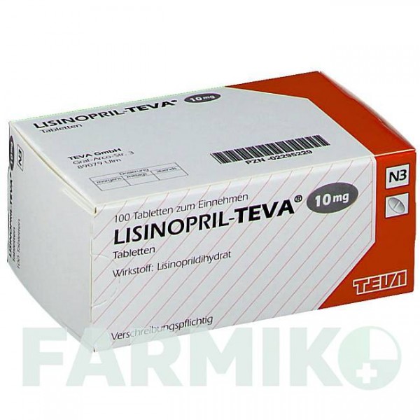 ЛИЗИНОПРИЛ (LISINOPRIL) 10 мг таблетки 100 шт - Лизиноприл TEVA