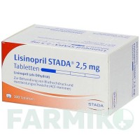 ЛІЗИНОПРИЛ (LISINOPRIL) 2,5 мг таблетки 100 шт - Лізиноприл STADAPHARM