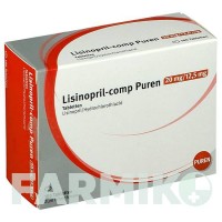 ЛІЗИНОПРИЛ (LISINOPRIL) 20 мг/12,5 мг таблетки 100 шт - Лізиноприл, Гідрохлоротіазид PUREN PHARMA