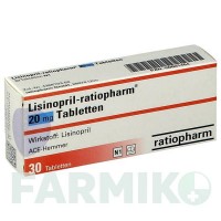 ЛИЗИНОПРИЛ (LISINOPRIL) 20 мг таблетки 30 шт - Лизиноприл RATIOPHARM
