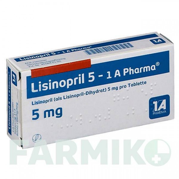 ЛІЗИНОПРИЛ (LISINOPRIL) 5 таблетки 30 шт - Лізиноприл 1 A PHARMA