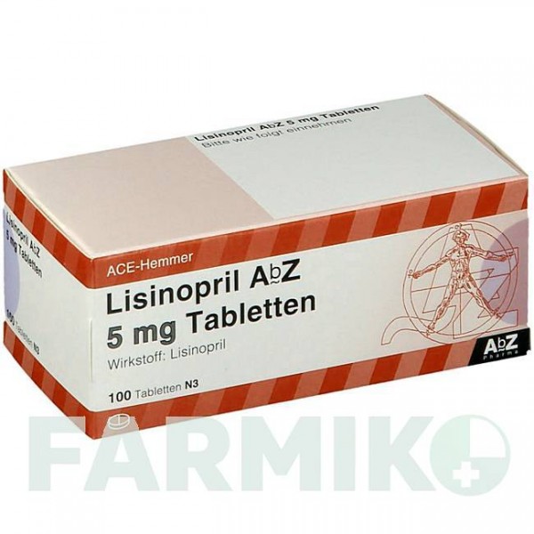 ЛИЗИНОПРИЛ (LISINOPRIL) 5 мг таблетки 100 шт - Лизиноприл ABZ PHARMA