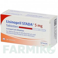 ЛИЗИНОПРИЛ (LISINOPRIL) 5 мг таблетки 50 шт - Лизиноприл STADAPHARM