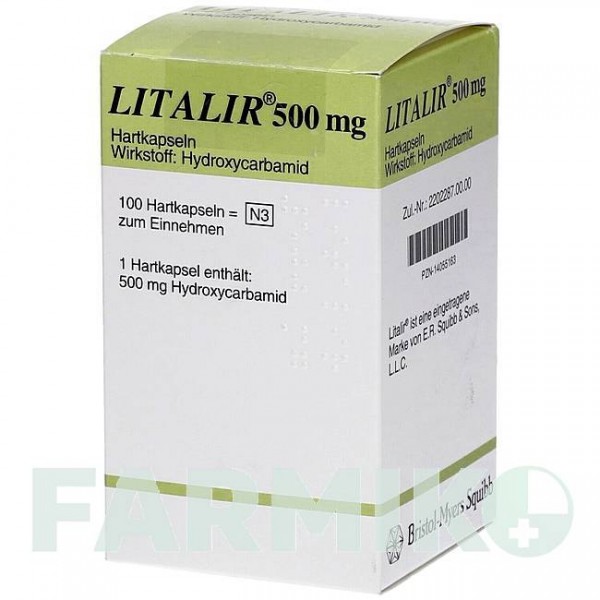 ЛИТАЛИР (LITALIR) 500 мг капсулы 100 шт - Гидроксикарбамид ABACUS MEDICINE
