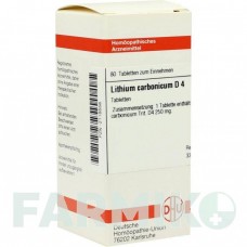 ЛИТИУМ КАРБОНИКУМ (LITHIUM CARBONICUM) D 4 таблетки 80 шт - Гомеопатия DHU