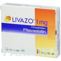 ЛИВАЗО (LIVAZO) 1 мг таблетки 30 шт - Питавастатин RECORDATI