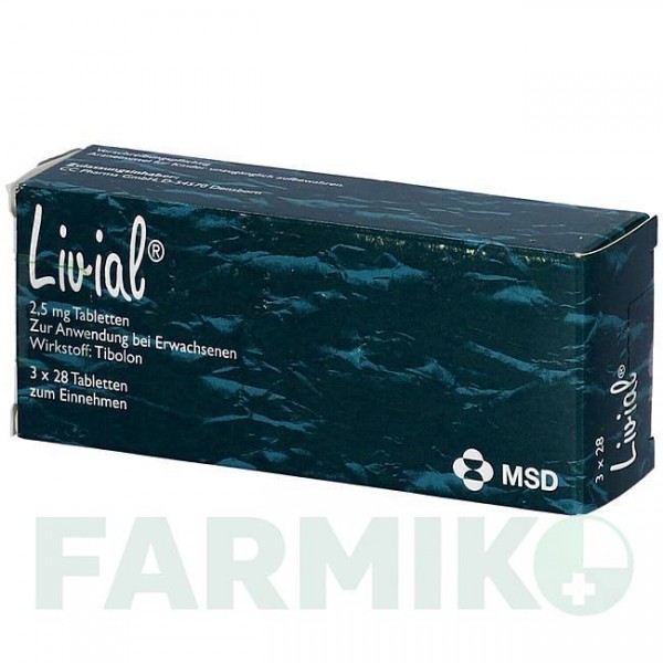 ЛИВИАЛ (LIVIAL) 2,5 мг таблетки 3x28 шт - Тиболон FD PHARMA