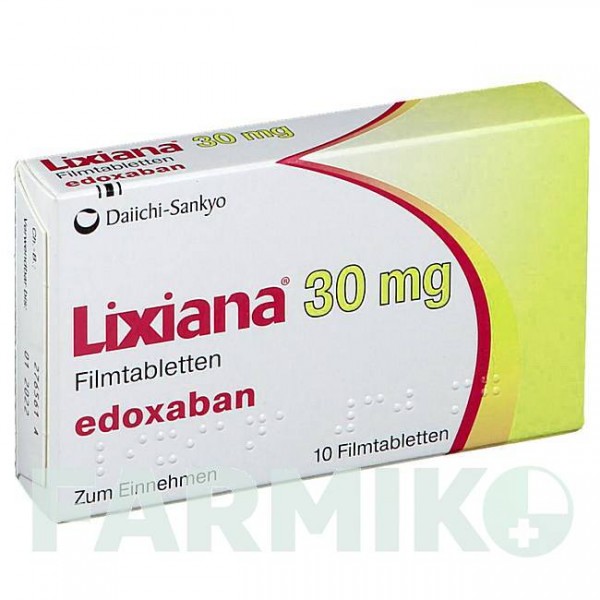 ЛІКСІАНА (LIXIANA) 30 мг таблетки 10 шт - Едоксабан DAIICHI SANKYO