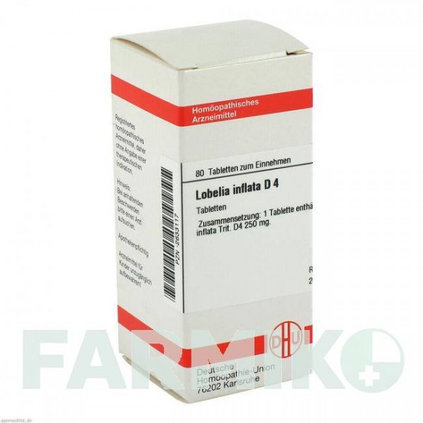 ЛОБЕЛИЯ ИНФЛАТА (LOBELIA INFLATA) D 4 таблетки 80 шт - Гомеопатия DHU