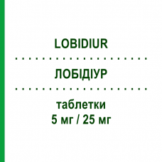 ЛОБІДІУР (LOBIDIUR) 5 мг/25 мг таблетки 28 шт - Небіволол, Тіазид MENARINI