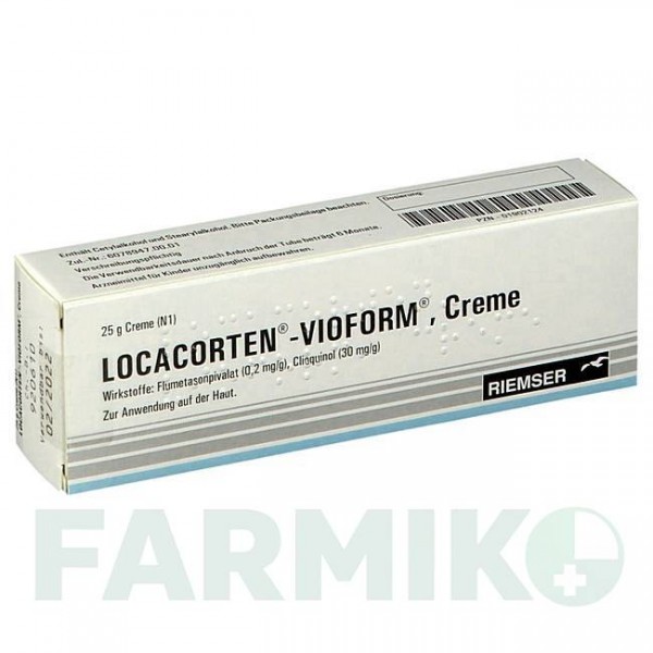 ЛОКАКОРТЕН (LOCACORTEN) крем 25 г - Флуметазон, Антисептик ESTEVE PHARMACEUTICALS