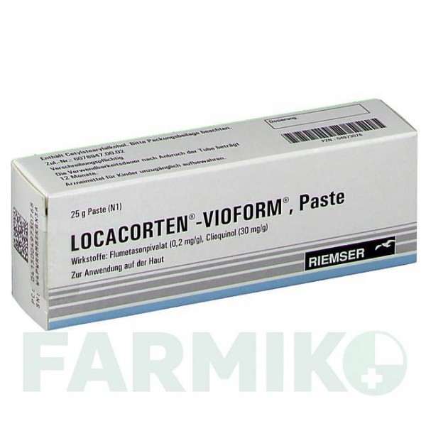 ЛОКАКОРТЕН (LOCACORTEN) паста 25 г - Флуметазон, Антисептик ESTEVE PHARMACEUTICALS