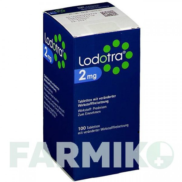 ЛОДОТРА (LODOTRA) 2 мг таблетки 100 шт - Преднизон MUNDIPHARMA