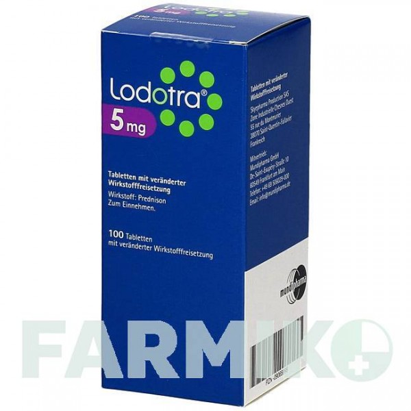 ЛОДОТРА (LODOTRA) 5 мг таблетки 100 шт - Преднизон MUNDIPHARMA