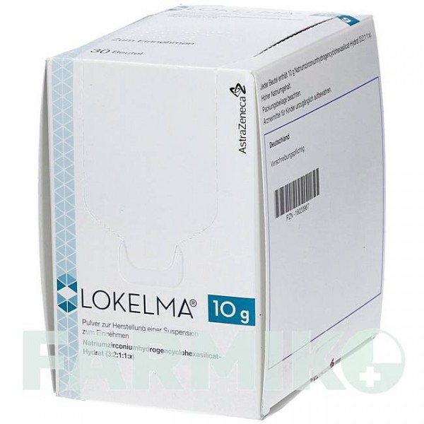 ЛОКЕЛМА (LOKELMA) 10 г порошок 30 шт - Циклосилікат цирконію-натрію ASTRAZENECA