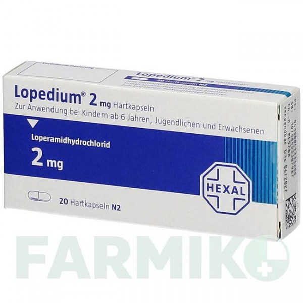 ЛОПЕДІУМ (LOPEDIUM) капсули 20 шт - Лоперамід HEXAL