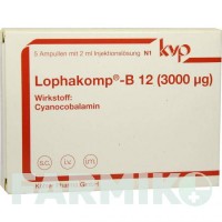 ЛОФАКОМП (LOPHAKOMP) 3000 мкг раствор 5x2 мл - Витамин B12 (Цианокобаламин) KOHLER PHARMA