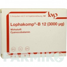 ЛОФАКОМП (LOPHAKOMP) 3000 мкг раствор 5x2 мл - Витамин B12 (Цианокобаламин) KOHLER PHARMA
