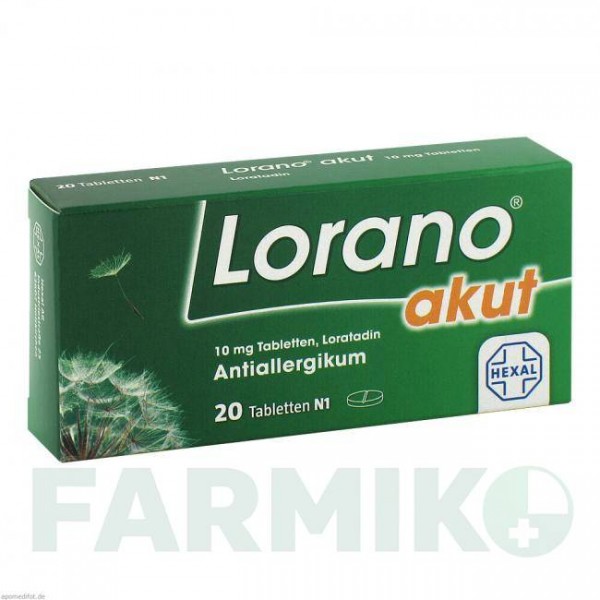 ЛОРАНО (LORANO) таблетки 20 шт - Лоратадин HEXAL