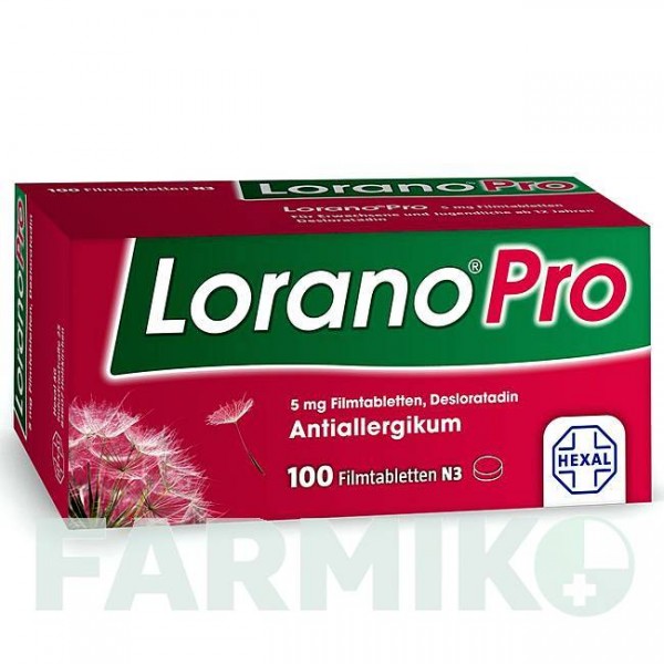 ЛОРАНОПРО (LORANOPRO) 5 мг таблетки 100 шт - Дезлоратадин HEXAL