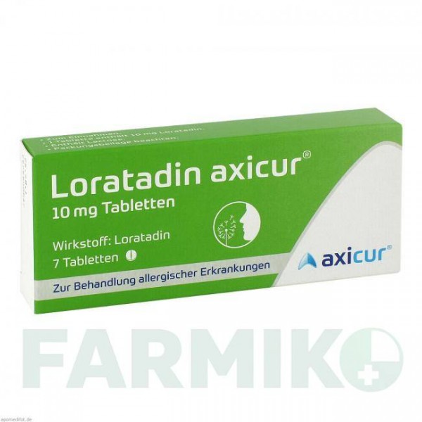ЛОРАТАДИН (LORATADIN) 10 мг таблетки 7 шт - Лоратадин AXICORP PHARMA