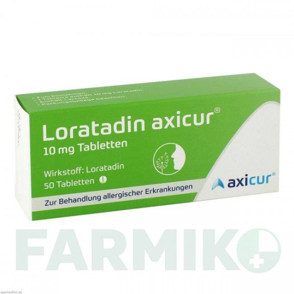 ЛОРАТАДИН (LORATADIN) 10 мг таблетки 50 шт - Лоратадин AXICORP PHARMA