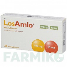 ЛОЗАМЛО (LOSAMLO) 100 мг/10 мг таблетки 30 шт - Лозартан, Амлодипін APONTIS PHARMA